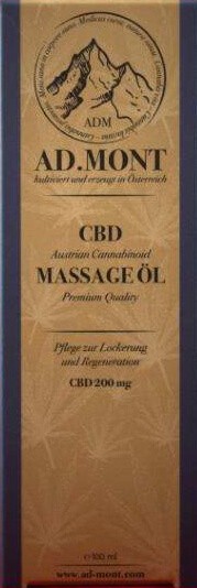 MHD 04.2024 AD.MONT CBD Massageöl (100 ml)